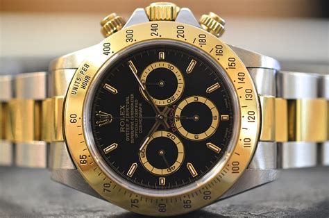 rolex daitona acciaio oro quadrante nero|Rolex Cosmograph Daytona in Oro, M126505.